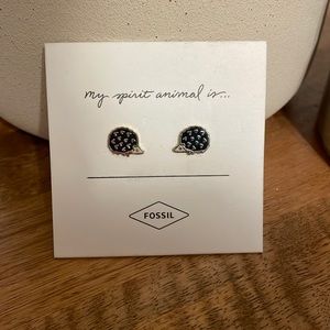 Hedgehog stud earrings